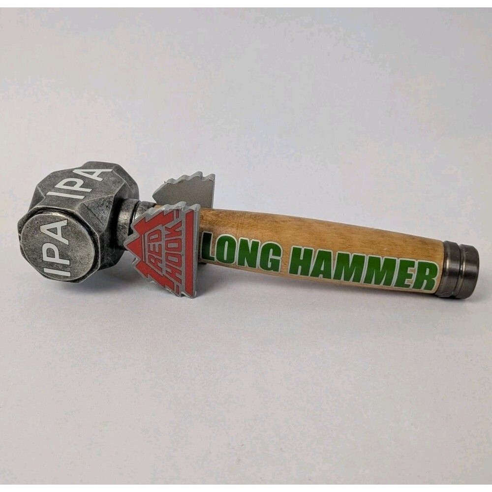 Red Hook Long Hammer IPA Wooden Beer Tap Handle Genuine Brewery Keg Mancave